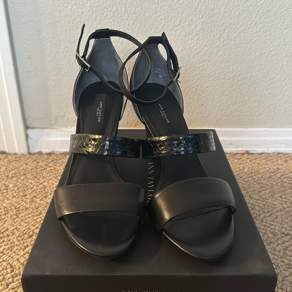 Black Strappy wedges